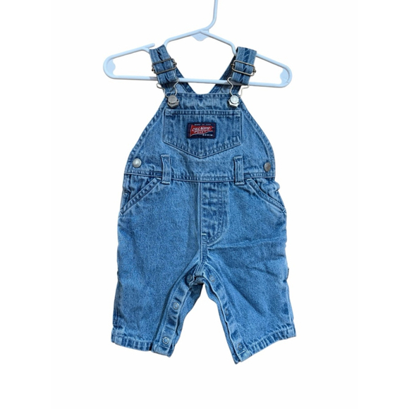 Old Navy Other - Vintage Old Navy Baby Denim Overalls Shortalls 0 3 Months Blue Jean